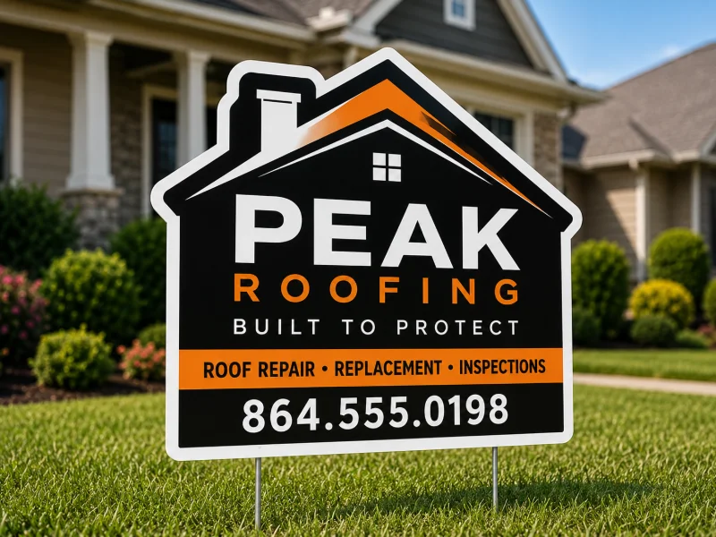Die-Cut Yard Signs (1-Sided)